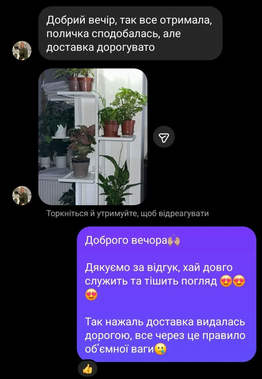 Відгук клієнта про стійку для гамака — Weldartkov